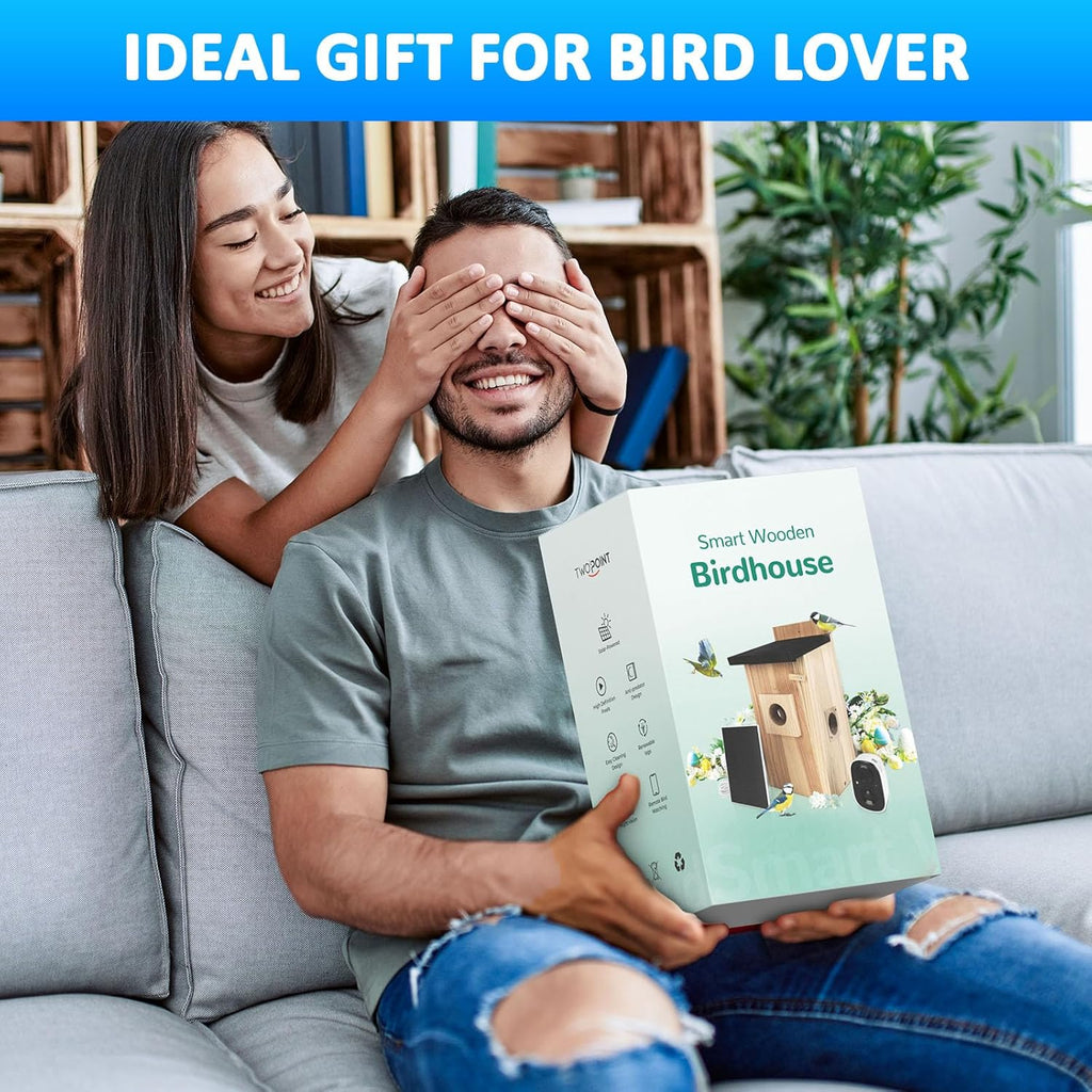 Solar-Powered Smart Birdhouse with 4MP Camera.