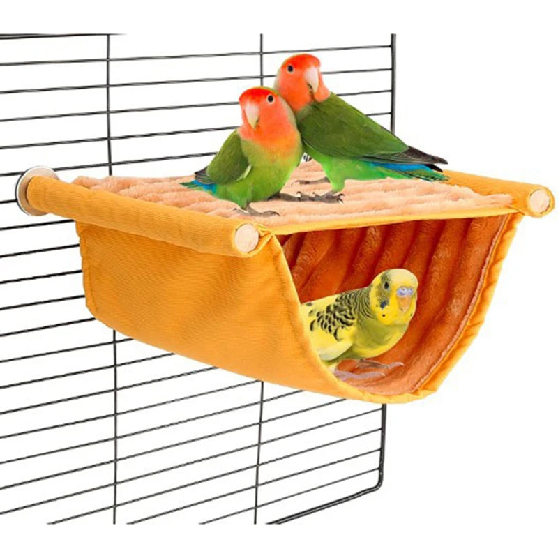 Pet Hanging Hammock Warm Nest Bed Parrot House Removable Washable Bird Cage Perch for Hamster Lovebird