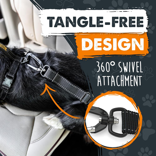 Adjustable dog car seat belt attachment — product detail