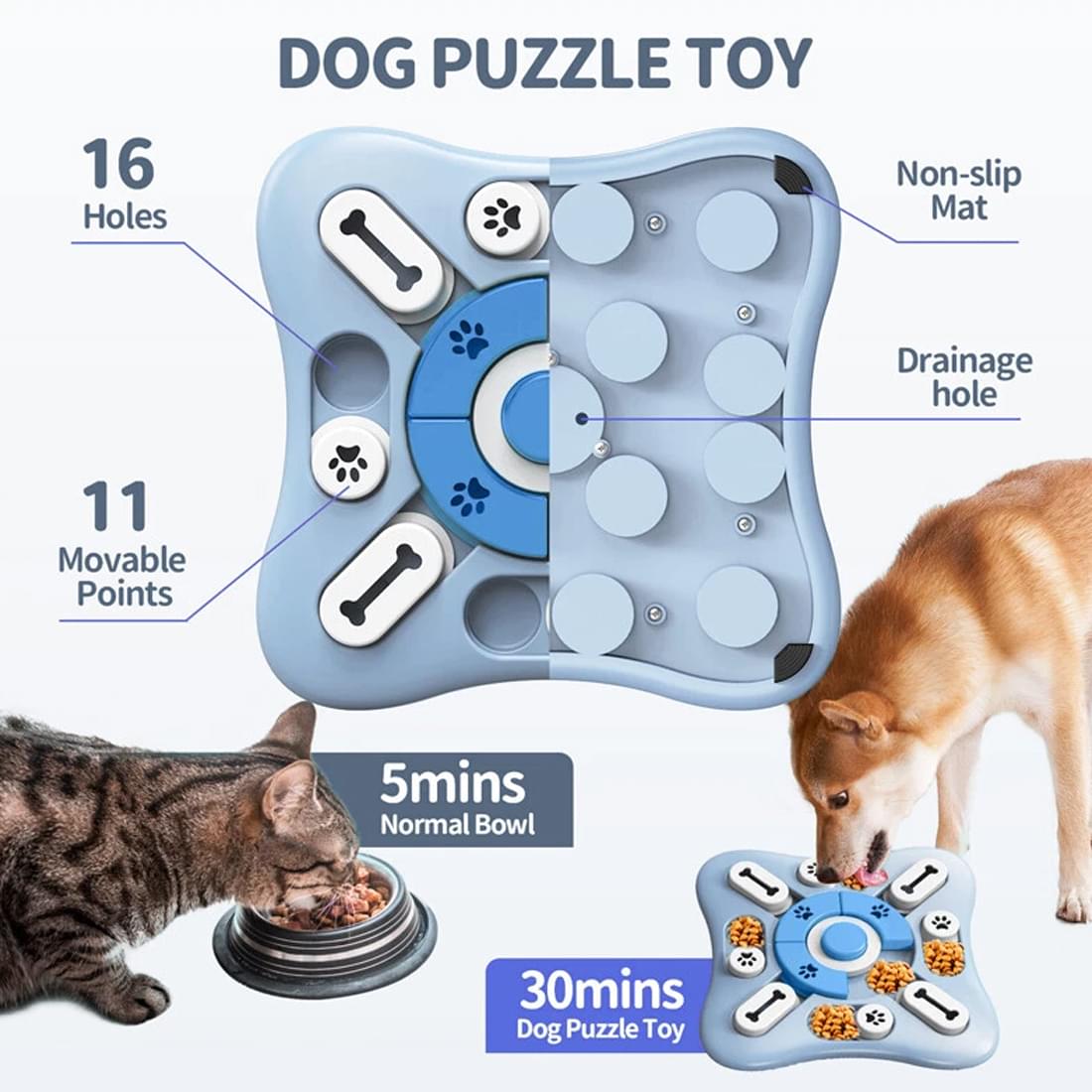 Interactive Dog Puzzle Feeder Toy.