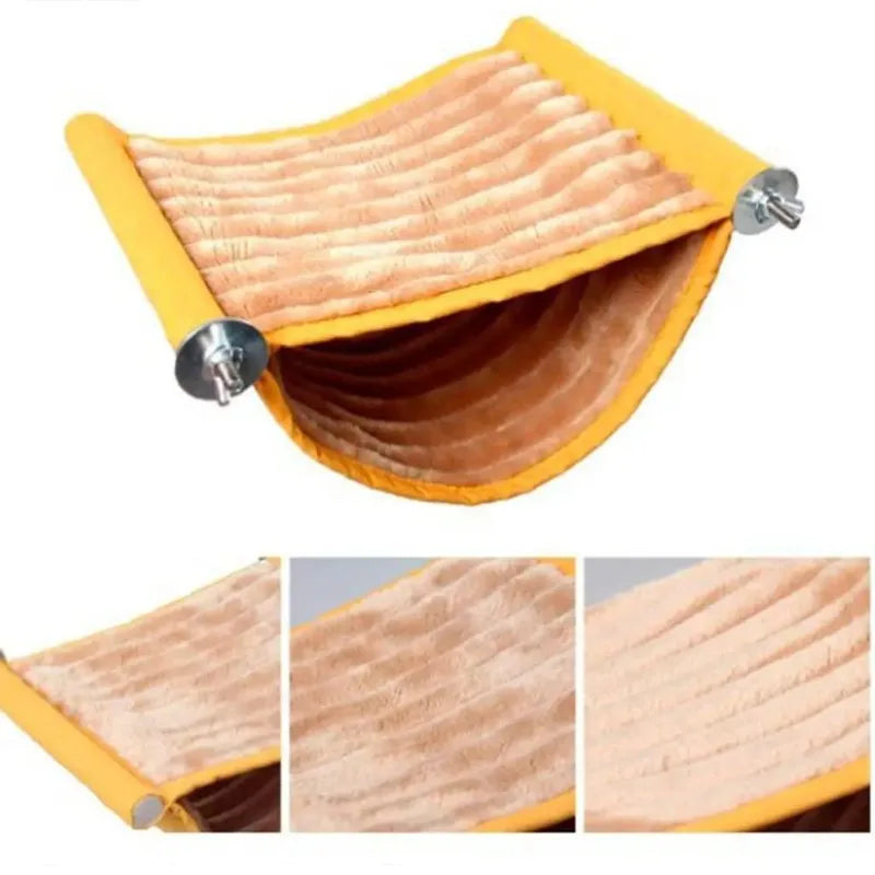 Pet Hanging Hammock Warm Nest Bed Parrot House Removable Washable Bird Cage Perch for Hamster Lovebird