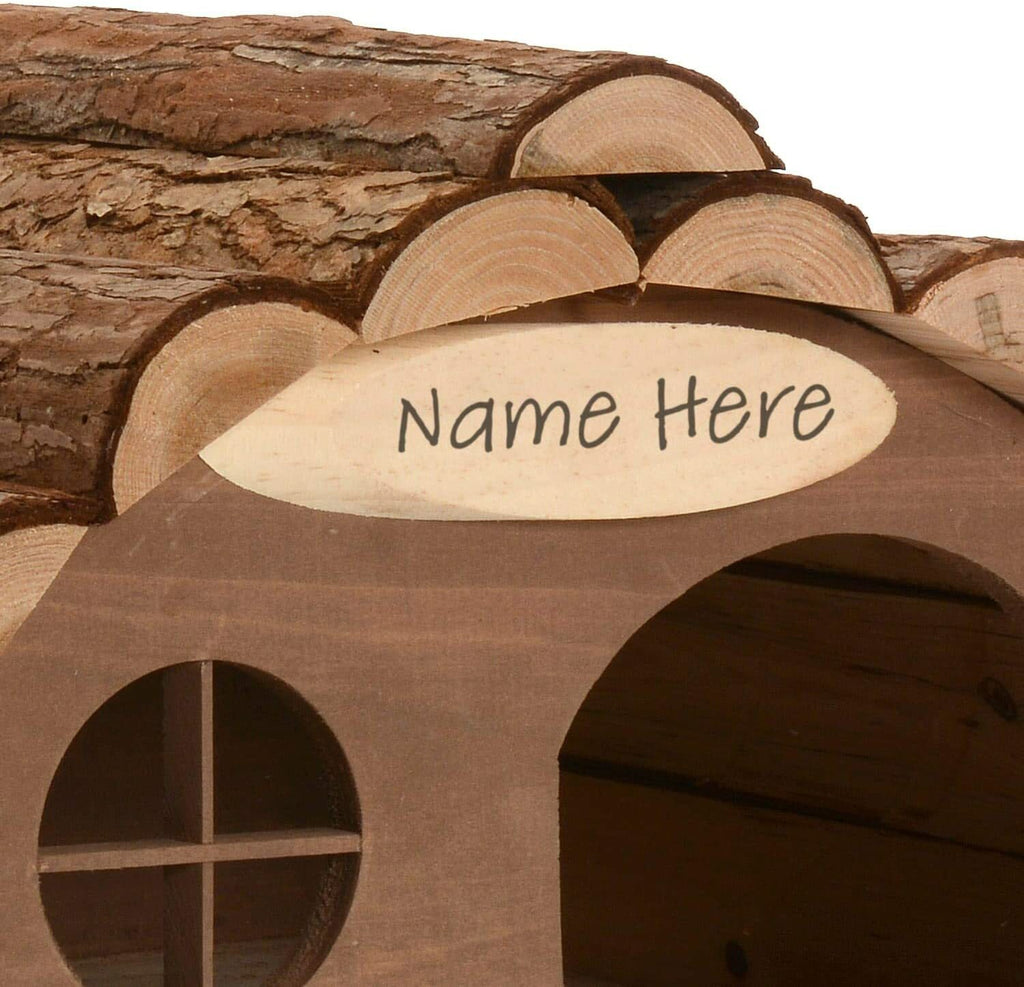 Hedgehog House Large Solid Wooden Garden Shelter Hibernation Home Food Nest Box