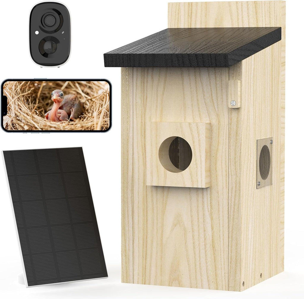 Solar-Powered Smart Birdhouse with 4MP Camera.