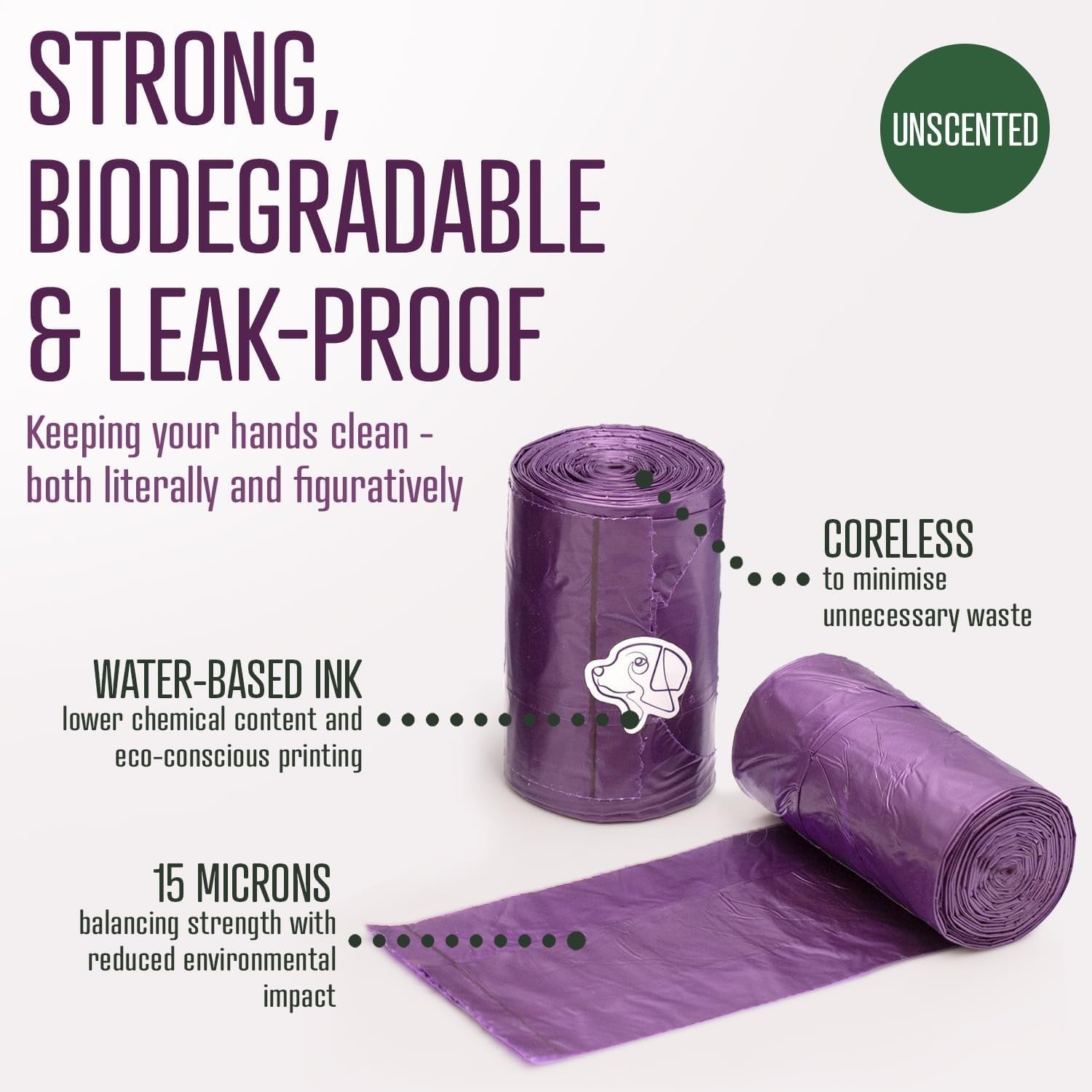 Dog Poo Bags 270 Biodegradable Doggie Poop Bags Thick Refill Rolls Tie Handles