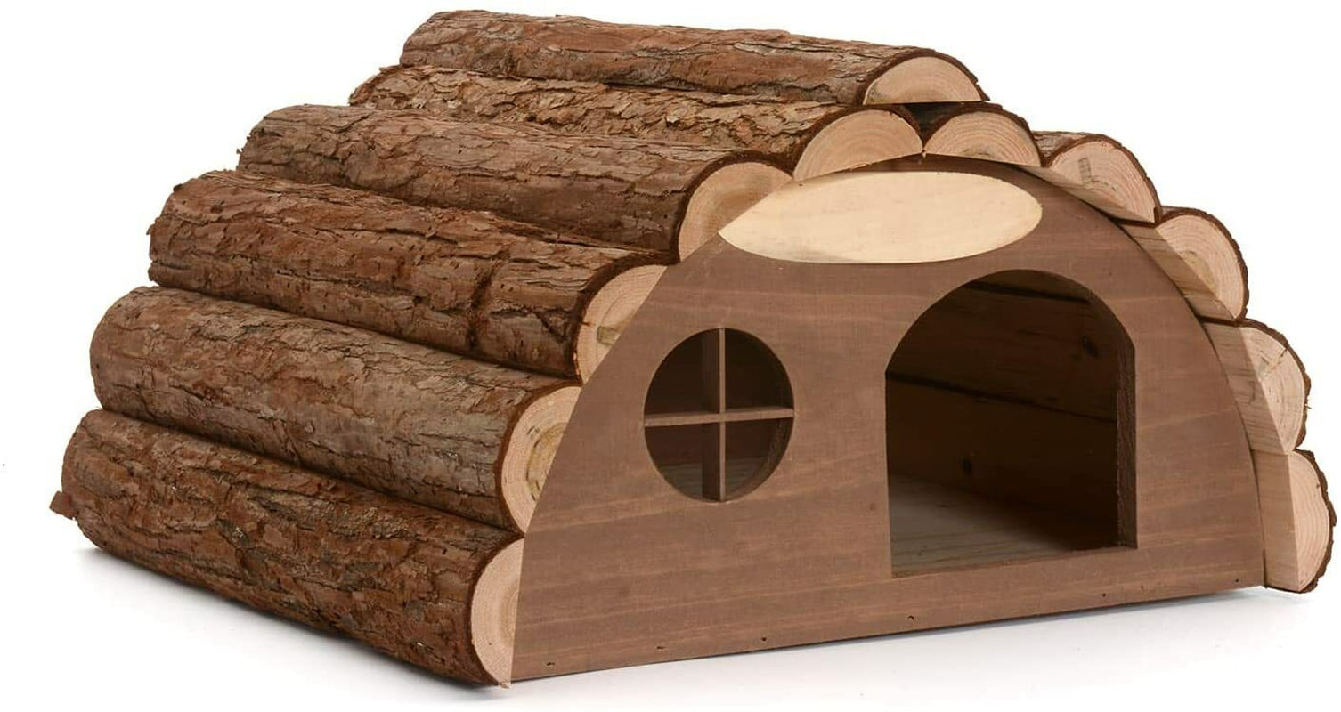 Hedgehog House Large Solid Wooden Garden Shelter Hibernation Home Food Nest Box