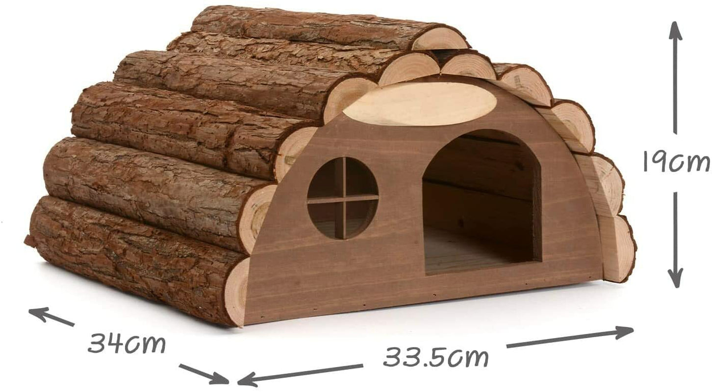 Hedgehog House Large Solid Wooden Garden Shelter Hibernation Home Food Nest Box