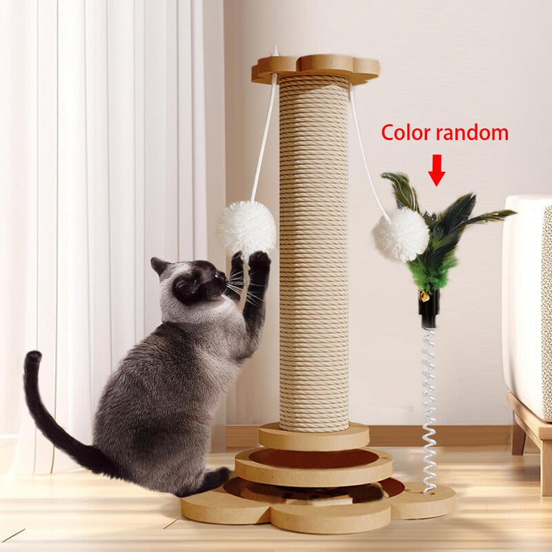 Tall Natural Sisal Cat Scratching Post.