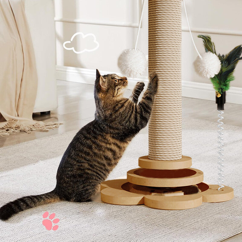 Tall Natural Sisal Cat Scratching Post.