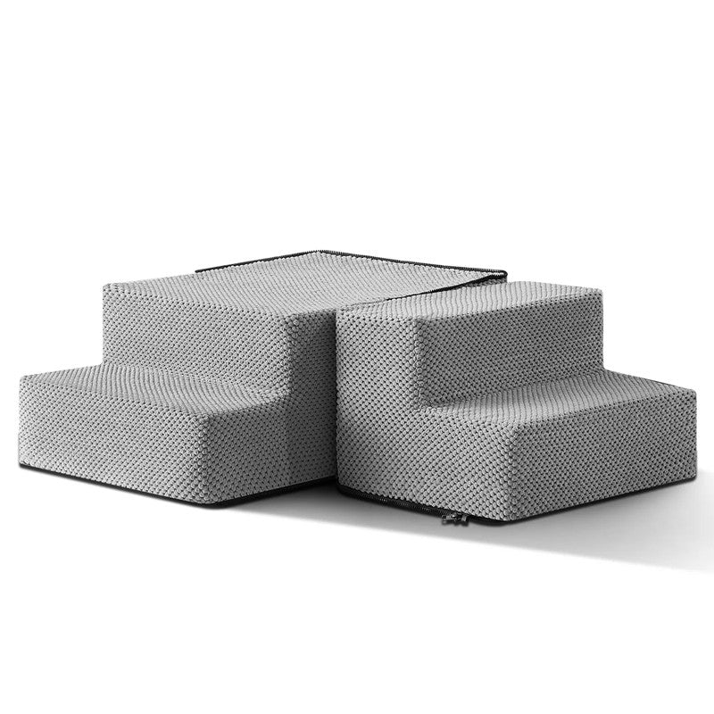 4-Step Pet Stairs for Bed & Sofa with Removable Cover.