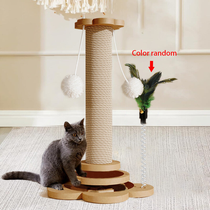 Tall Natural Sisal Cat Scratching Post.
