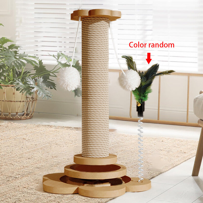 Tall Natural Sisal Cat Scratching Post.