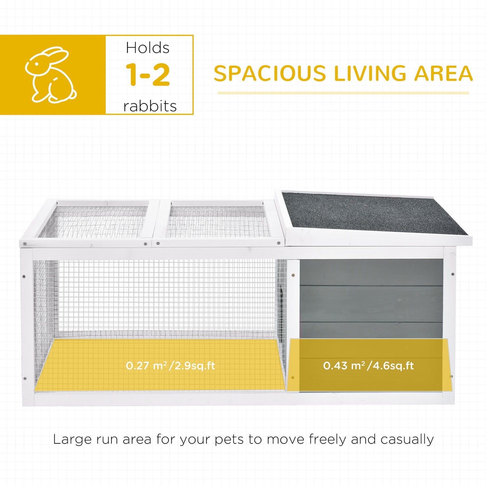 Rabbit Hutch Small Animal Cage Pet Run Cover, with Water-Resistan